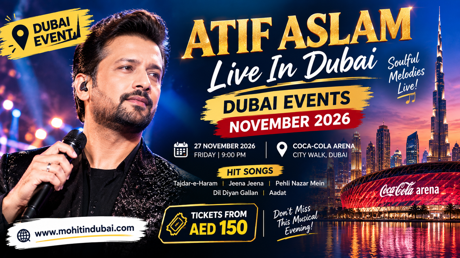 Atif Aslam Dubai Concert November 2026