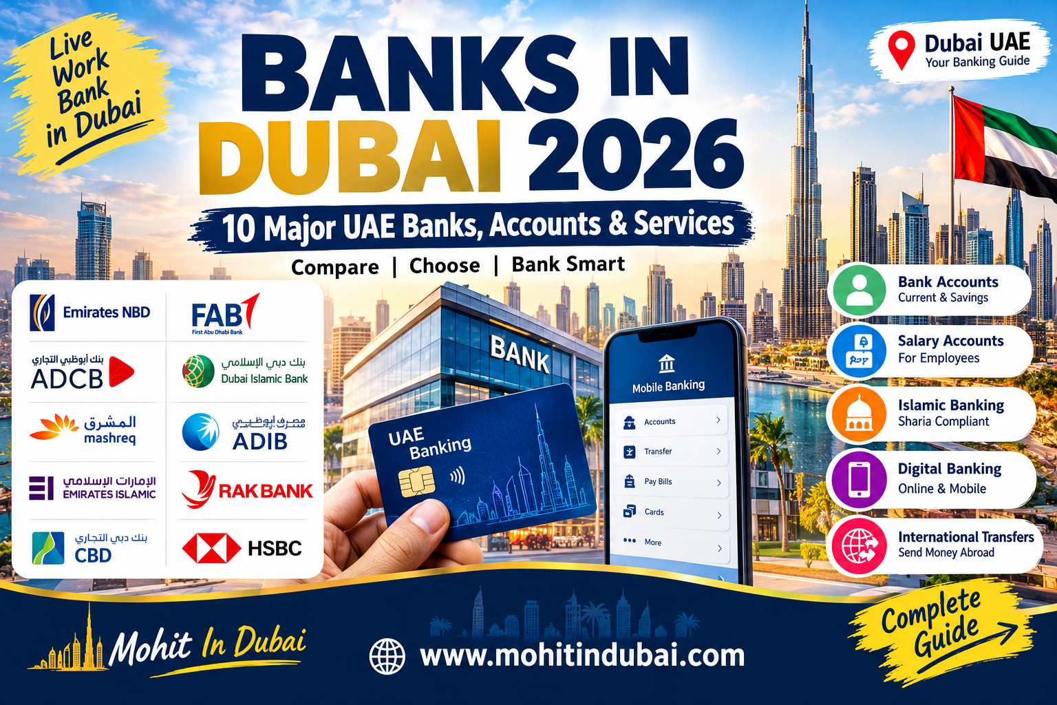 Banks in Dubai 2026 major UAE banks and banking services