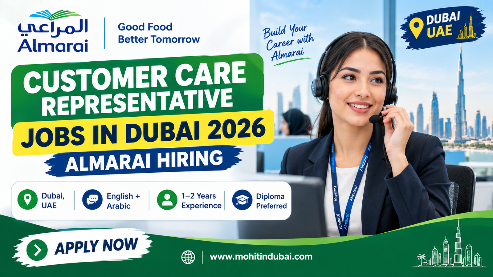 Customer Care Representative Jobs in Dubai 2026 Almarai