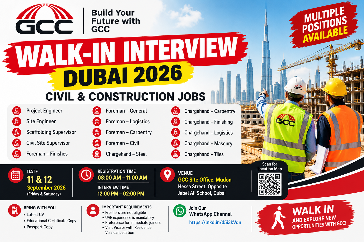 GCC Walk-In Interview Dubai September 2026