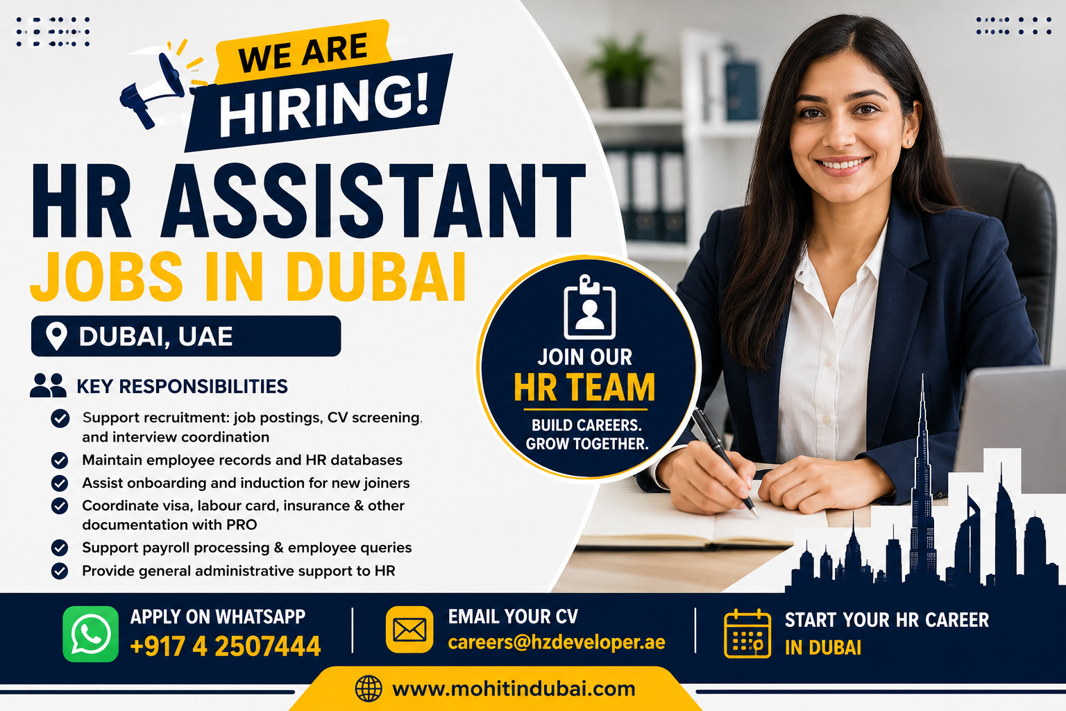 HR Assistant Jobs in Dubai 2026 Hiring